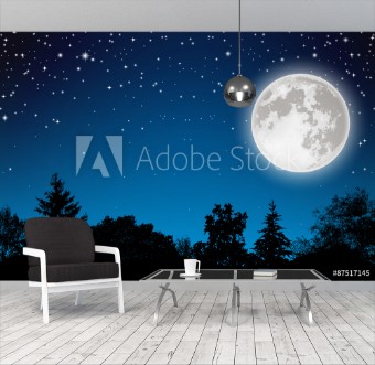 Afbeeldingen van Night and Trees